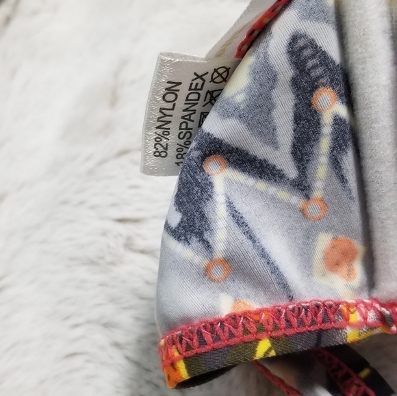 Luxe Apothetique Black Orange Bikini Bandeau Top M - Picture 8 of 8